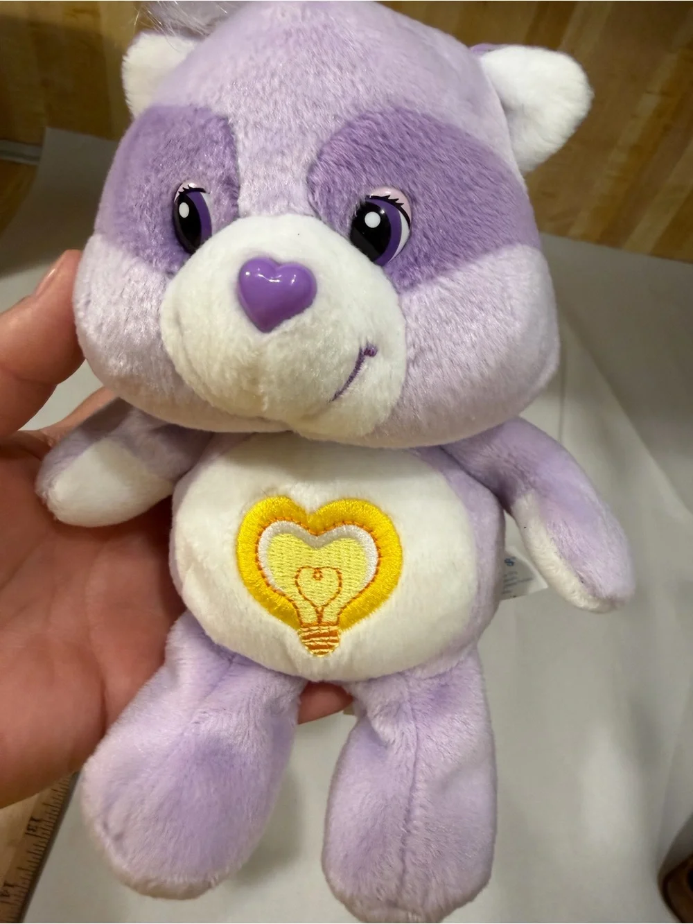 Vintage 2002 Bright Heart Raccoon Care Bear Cousin Collectors Edition